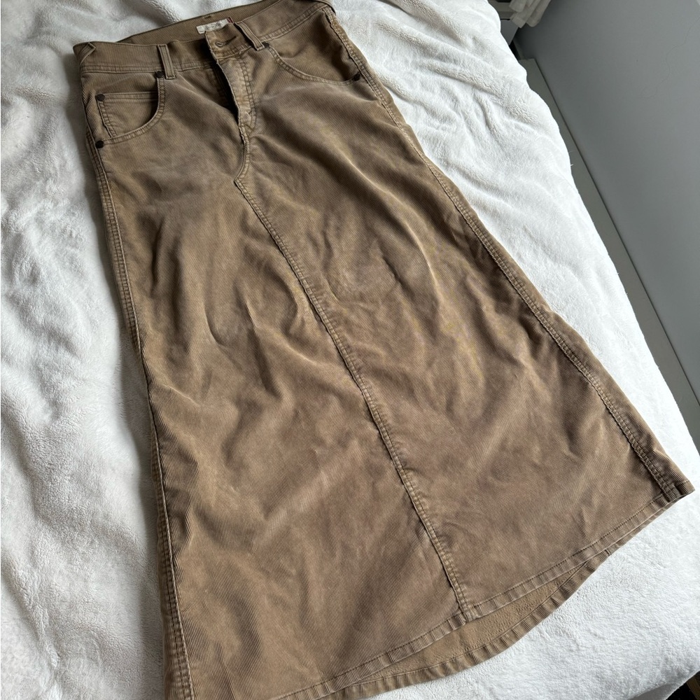 Levi's Tan Corduroy Maxi Skirt Vintage